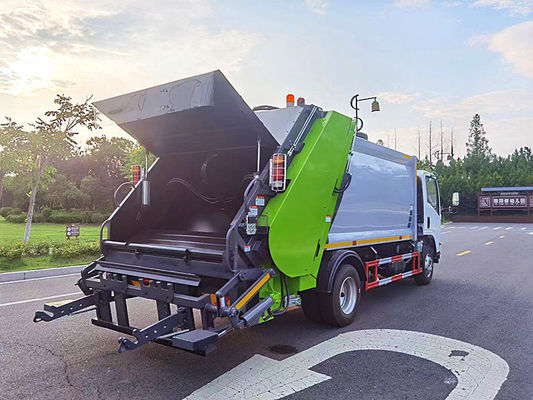 ISUZU चेसिस 10m3 कॉम्पैक्टर कचरा ट्रक कचरा बीन संग्रह डंप ट्रक 8 टन