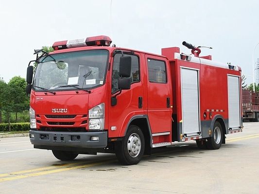 ISUZU 4X2 700P अग्निशमन ट्रक लघु अग्नि बचाव ट्रक 4cbm 5cbm